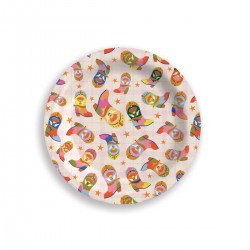 Vide poches kraft (dia. 12,5 cm) - Far-west (AOP santiags)