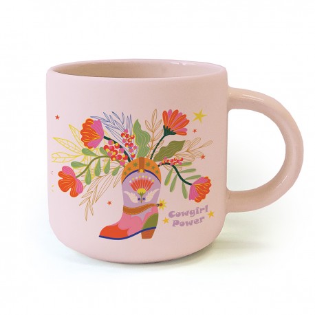 Round ceramic mug 12oz - Farwest (Cowgirl)