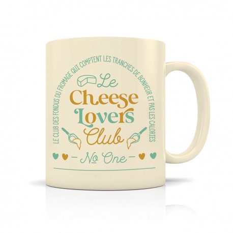 Mug céramique beige mat 350ml - Club N°One (cheese lovers club)