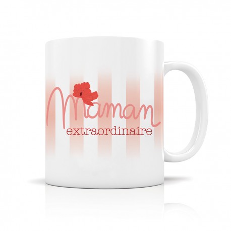 Ceramic white mug - Nature vivante (maman)