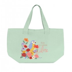 Large tote bag woth closure - Nature vivante