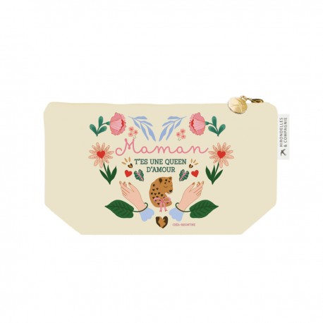 Small cotton pouch (24x13 cm) - Le Soleil (maman)