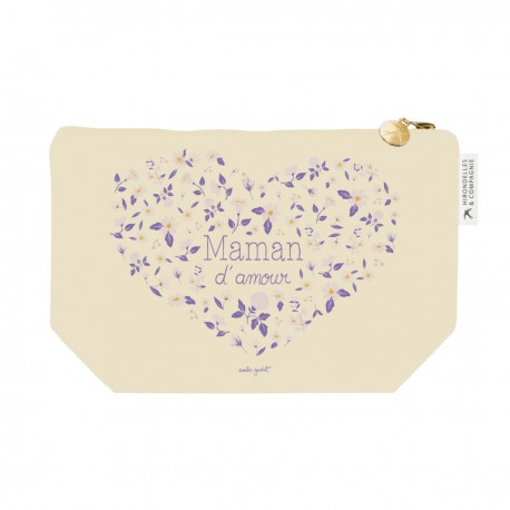 Trousse cosmétique GM (28x18 cm) - Bouquet d'amour (Maman d'amour)