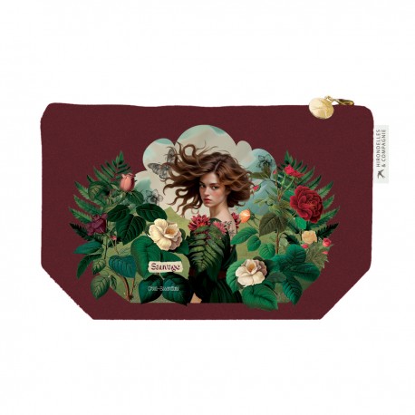 Trousse cosmétique en velours GM (28x18 cm) - Les Muses (Savina)