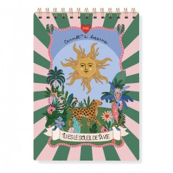 Carnet à dessin A5 à spirale (50 feuilles) - Le Soleil