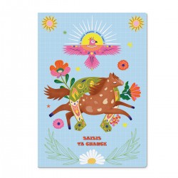 Carnet de notes A5 couverture souple (160 pages) - Far-west (cowgirl)