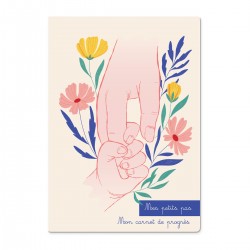 Carnet de notes A5 broché (48 p.) - A fleur de peau (mes petits pas)