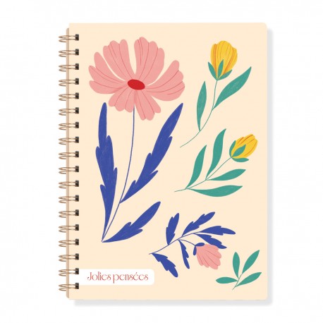 A5 spiral notebook - A fleur de peau