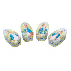 Set de 4 boîtes ovales en métal (4 motifs) - Peter Rabbit
