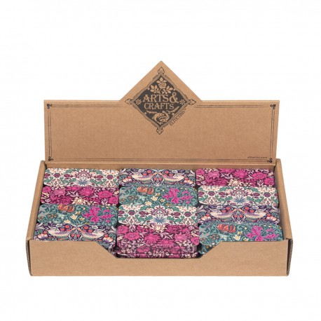 Présentoir 36 mini boîtes rect en métal - William Morris (Hyacinth)