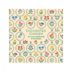 Coffret 10 cartes carrées et enveloppes - Enchanted Garden
