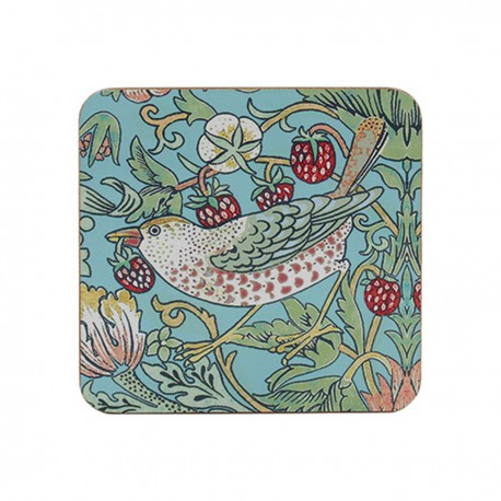 Coasters set of 4 - Strawberry Thief Blue