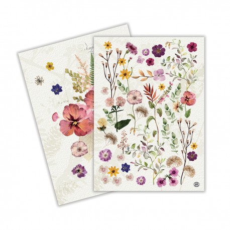 Kitchen towels set of 2 - Pressed Flowers