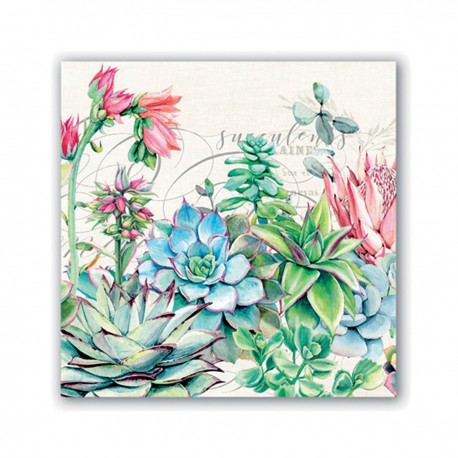 Serviettes Cocktail 'Pink Cactus'