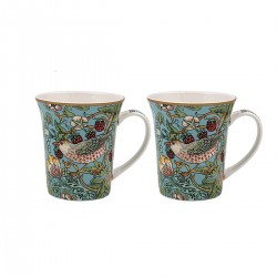 Coffret 2 mugs en porcelaine - Strawberry Thief Blue