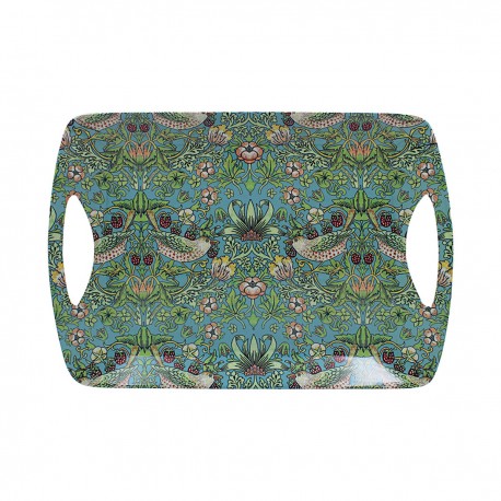 Large tray in melamine - Strawberry Thief Blue