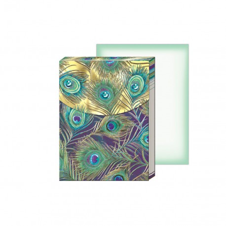 Pocket carnet de notes 'Peacock feather'