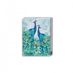 Pocket Notepad - Emerald Peacock (Two Peacocks)