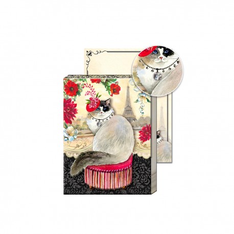 Pocket Carnet Notes 'Chat & Tour Eiffel'