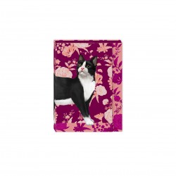 Pocket notepad - Petals and Paws (Tuxedo)