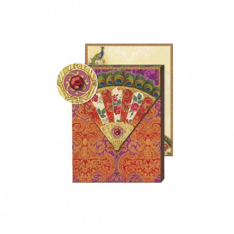 Pocket Carnet Notes 'Patchwork Eventail'