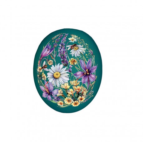 Set de 12 oeufs 12 cm en papier maché (3 assortis) - Floral Couture