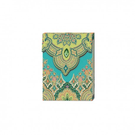 Pocket Carnet Notes Paisley ' Turquoise'