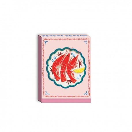Pocket carnet de notes aimanté - Mediterranea (Prawns)