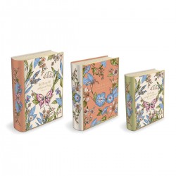 Set de 3 boîtes livres gigognes GM - Faith Butterfly Floral