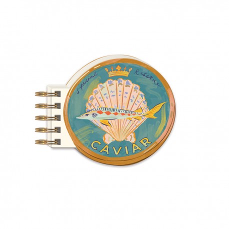 Mini spiral journal - Sip & Savor (Caviar)