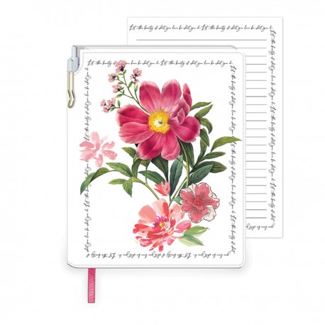 Journal with pen (peony)- Notable Floral