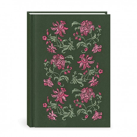 Carnet de notes couverture en tissu & brodée - Regalia (Green)