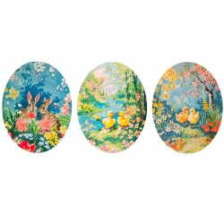 Présentoir 36 mini oeufs à garnir en métal - Vintage Easter