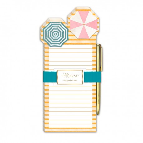 Notepad with pen (umbrellas) - Under the umbrella