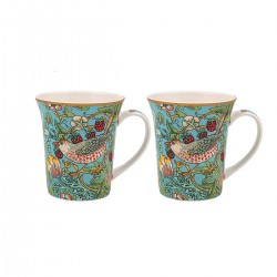 Set of 2 mugs - Strawberry Thief Blue