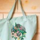 Large tote bag with closure - Le Jardin des Secrets