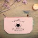 Trousse rectangulaire rose PM (24x13 cm) - J'habite chez mon chat