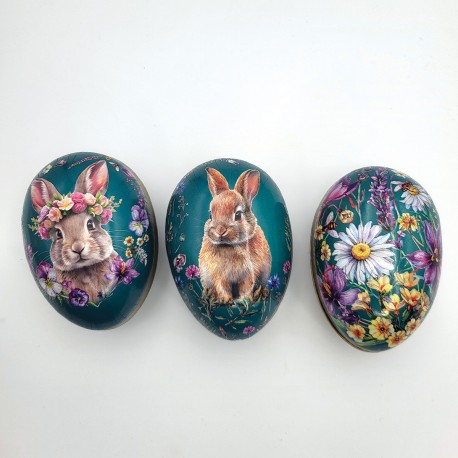 Set of 12 easter eggs Floral Couture - 12 cm - 3 designs assorted