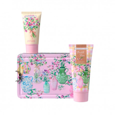 Coffret mains & corps cadeau boîte métal - Sweet pea