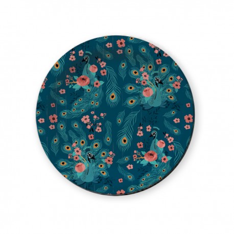 Vide poches kraft (dia. 12,5 cm) - Paon