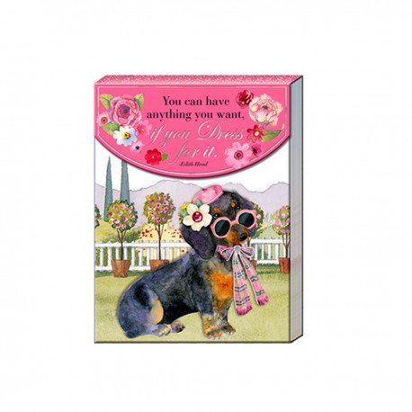 Pocket Notepad - Dressy Dachshund