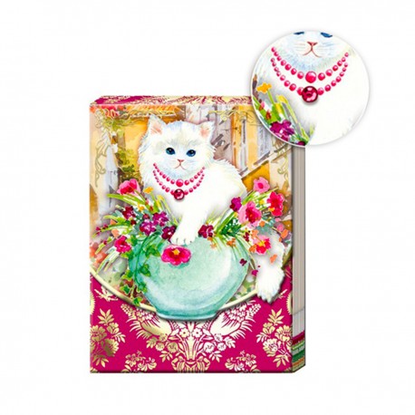 Pocket Carnet Notes 'Chat & Vase'
