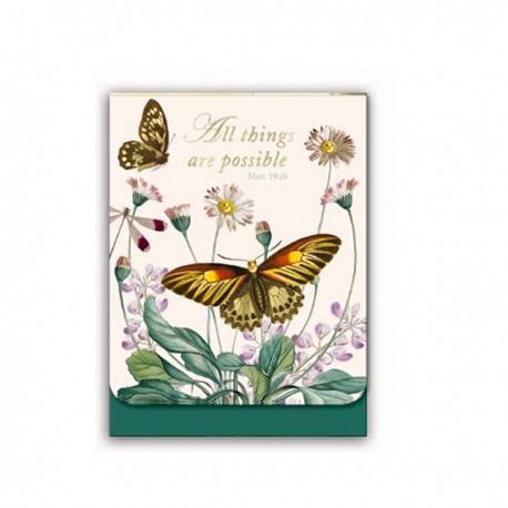 Pocket carnet de notes aimanté - Daisy Butterflies