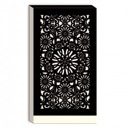 Pocket carnet notes long aimanté - Luxe Lace (black lace)