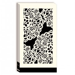 Pocket carnet notes long aimanté - Luxe Lace (cream lace)
