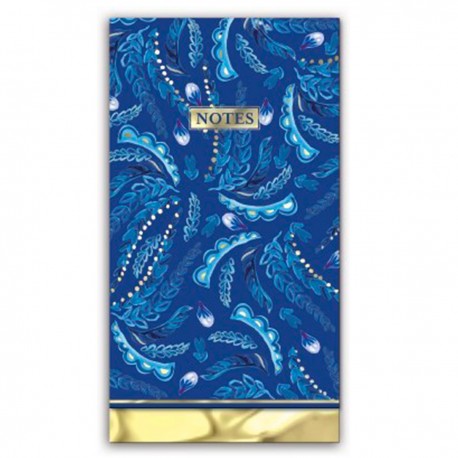 Long notepad - Azure Feathers