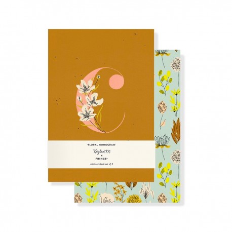 Set 2 Mini carnet de notes - Monogram Floral C