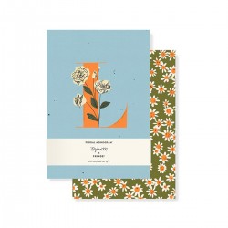 Set 2 Mini carnet de notes - Monogram Floral L