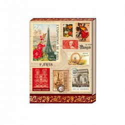 Pocket carnet de notes 'Parisian Stamps'