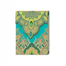 Pocket Carnet Notes Paisley ' Turquoise'